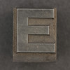 Caslon metal type letter E