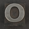 Caslon metal type letter O
