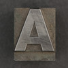 Caslon metal type letter A