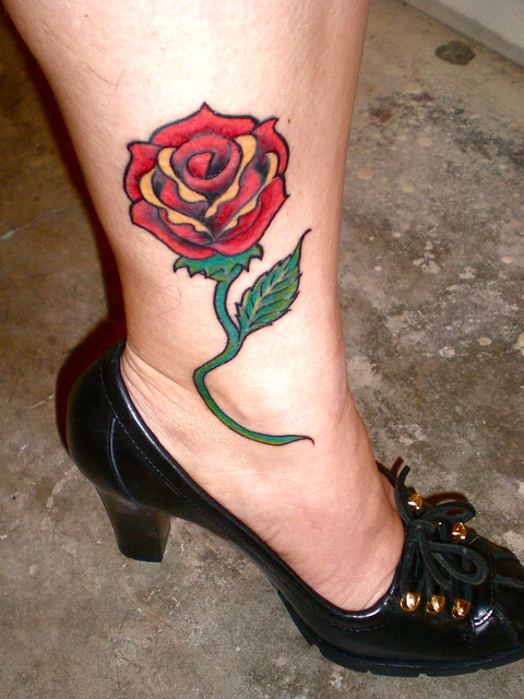 lace tattoo. Rose Tattoo amp; Lace-Up Shoe