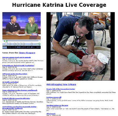 Hurricane Katrina Live Coverage