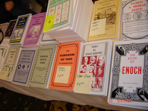 Books for sale at the Dallas Seminar