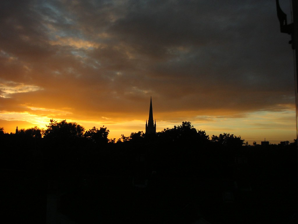From my bedroom window: sunset 1/10/05