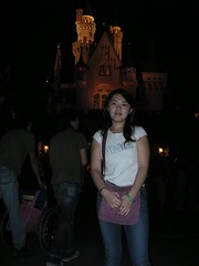 Jenny in front of Sleeping Beauty's Castle