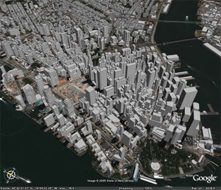 Manhattan par Google Earth