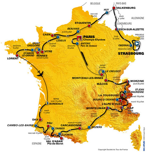 Tour de France 2006 map