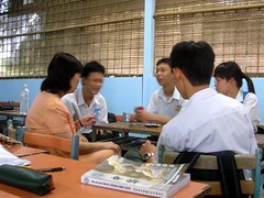 Teacher playing cards