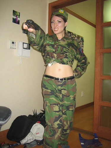 north korean army uniform. I borrowed the uniform from