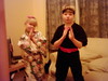 All prepped, my wee geisha and Ninja ;-)