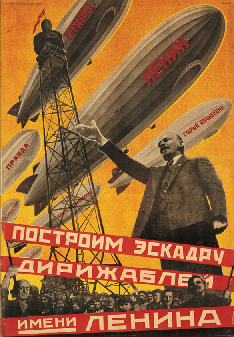 Lenin ushers in the future -- and that future is giant communist airships
