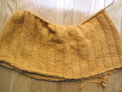 Gold Cotton V-neck Sweater