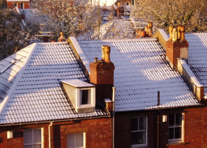 Snow on roof tops