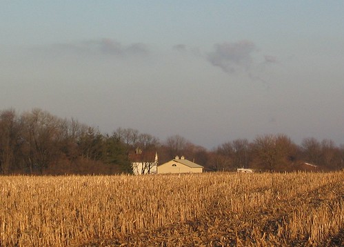 Farm House at Sunset