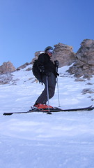Me standing on skis at the top of a run at Val d'Isere