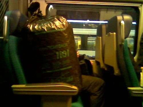 110 Liter-Abfallsack im Zug