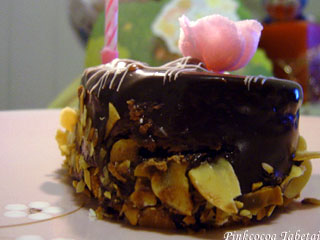 Pinkcocoa's Birthday - Temptation of Chocolate Ganache and Almond Flakes