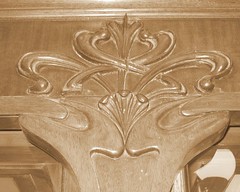 Carving Detail on Display Cases