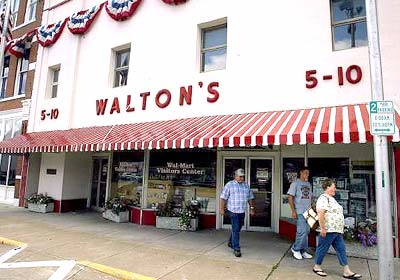 Exterior of Walton's Five-and-Dime, a Wal-Mart museum and tourist attraction.