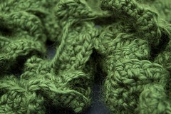 My crocheted twirly scarf