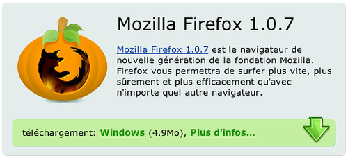 Logo Firefox découpé dans une citrouille