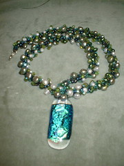 blue-green spiral necklace
