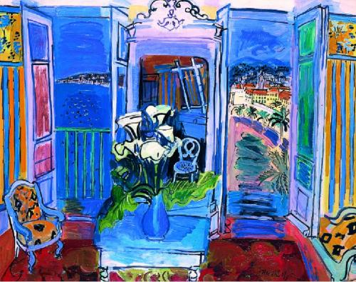 Raoul-Dufy-Interior-with-Open-Window-207087
