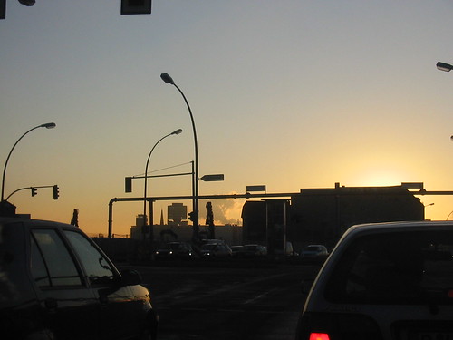 Sunrise over Berlin - industrial