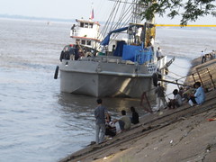 barge on dock