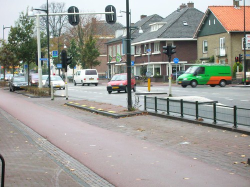 A slip lane in the Netherlands