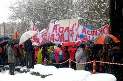 protest in Lubljana