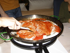 Arroz con salsa española