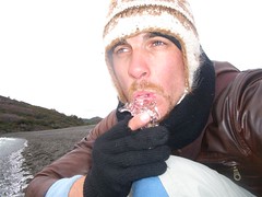 Torres del Paine - 09 - Matt eat ice