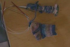 baby socks in process