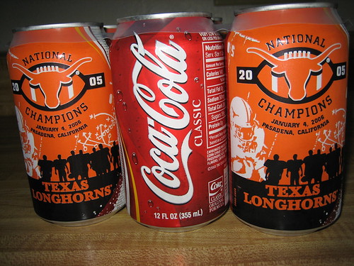Commemorative National Championship Coca-Cola Cans