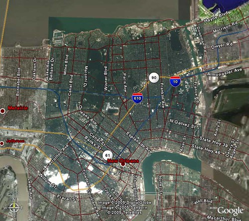 NOLA flood - Google Earth Overlay