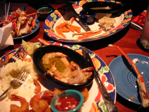 red lobster feast remnants