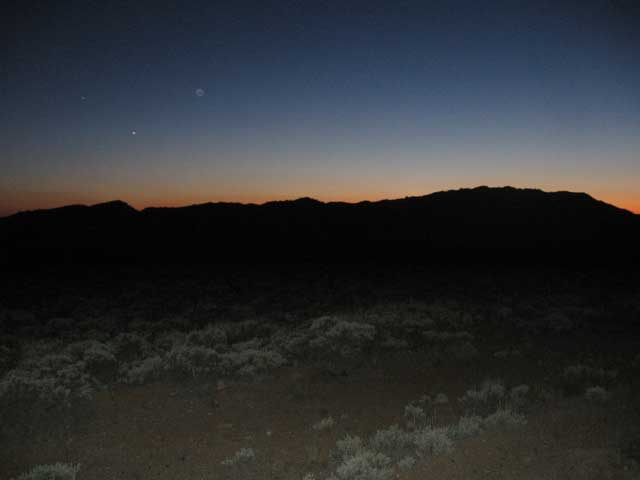 nightfall in the desert