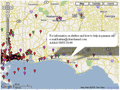 Hurricane Information Google Map mashup