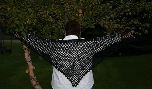 trellis shawl for mom - wingspan