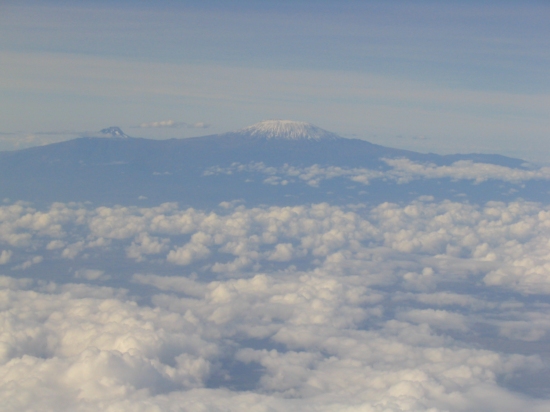 Kilimandjaro viewed from plane