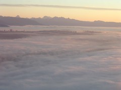 Fog over greater Vancouver