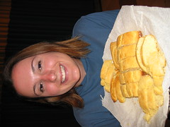 Emily with cornbread