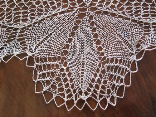 Catalan heirloom lace knitting, detail 2
