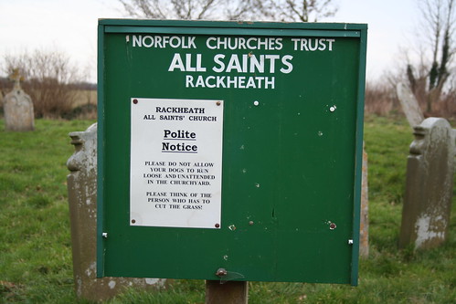 All Saints Rackheath - Please think of the person who has to cut the grass.