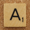 Wood Scrabble Tile A