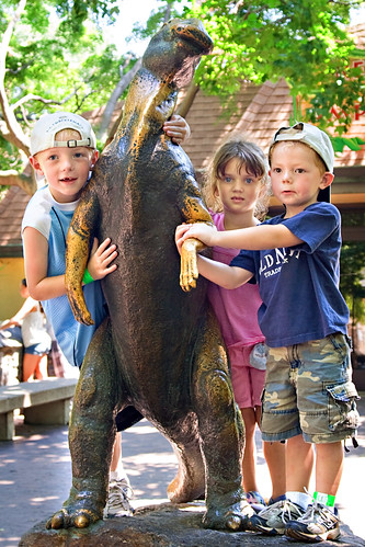 Kids and a Dino