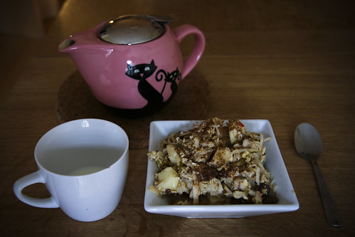 Breakfast: Bircher Muesli and Rooibos Tea