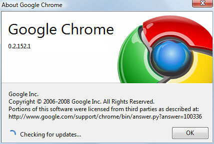 Google Chrome 0.2.152.1
