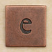 Copper Square Letter e