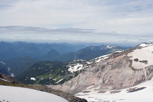 Looking down the Nisqually glacier